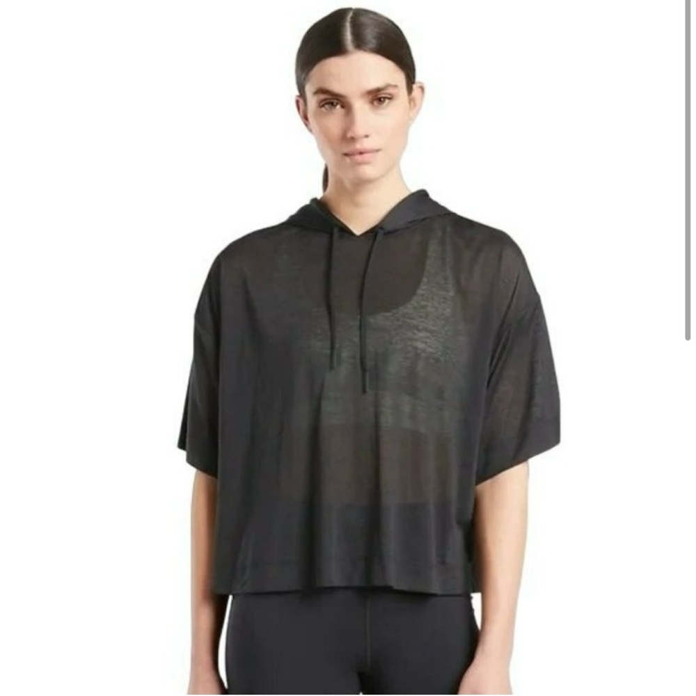 Athleta Vapor Hooded Tee (Black)